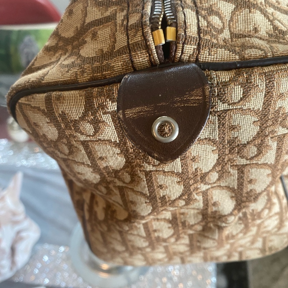 (Authentic)Christian Dior Beige Monogram Tote - Picture 9 of 13
